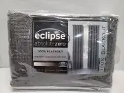 Eclipse Absolute Zero Blackout Drape Charcoal One Rod Pocket Panel NIP 40" x 95"