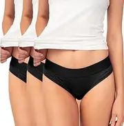 [tootles] Women's Flatulence Filtering Bikini Underwear 3.0 - Replaceable Activated Carbon Fabric Filter, Black, X-Large