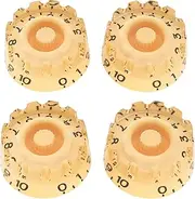 [Musiclily] Pro Metric Coarse 18-Spline Knurled Guitar Knobs Tone Volume Speed Control Knobs for Epiphone Les Paul SG Style Electric Guitar, Cream (Set of 4)