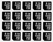 20PCS Capacity Sticker Label for Hard Drive Tray Caddy DXD9H 0DXD9H X7K8W 0X7K8W, Compatible for Dell PowerEdge 16th-14th Gen r740 r640 r440 r340 r750 r650 r550 r760 r660 r6625, 6TB, SATA, 6GB, 7.2K