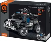 Dakott STEM Mechanical Transmission Engineering Building Toy, 2in1 Military SWAT Vehicles Building Blocks Take Apart Toy, 391 Pcs DIY Building Kit, Learning Engineering Construction Toys