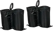 harayaa 2Pcs Canopy Windproof Weight Bags Tent Stabilizer Sandbag Gazebo Weight Bag Sandbag for Beach Carport Patio Umbrella Black