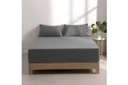 Dreamaker Superfine Washed Microfibre Combo Fitted Sheet Set Charcoal (Single, King Single, Double, Queen, King, Super King)