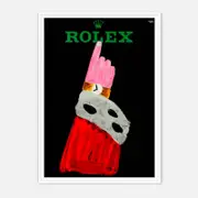 Galrie Vintage Rolex Advertising Art Print by Renem for Elegant Home Decor, White Frame, A1 60 x 84cm (23 x 33inch)