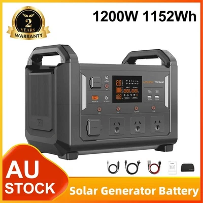 1200W 1152Wh Solar Generator Battery Power Station Portable Emergency RV Backup