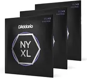 [D'Addario] Guitar Strings - NYXL Electric Guitar Strings - NYXL1149-3P - Unrivaled Strength, Tuning Stability, Enhanced Mid-Range - For 6 String Guitars - 11-49 Medium, 3-Pack