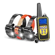 Dog Collar Training Safe Humane Remote Control 800m 3 Dogs 4 Modes Waterproof Light Medium Large Pets Beep Obedience Tool