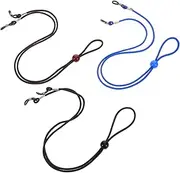 [BESPORTBLE] 3pcs Adjustable Eyeglass Chains for Men and Women Stylish Sunglasses Holders Elastic Comfort Eyewear Lanyards Practical Glasses String Straps for Sports and Casual Use