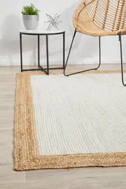 Nootka Taboo White Natural Rug