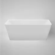 ALZANO 1700mm Bath White Acrylic Back to Wall Freestanding No Overflow