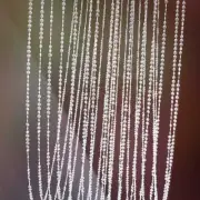 15 feet Iridescent Crystal Beaded CEILING DRAPE CURTAIN Backdrop Decorations