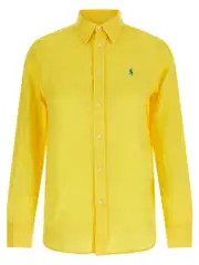 [Polo Ralph Lauren] Polo Ralph Lauren-Linen Shirt Camicie Giallo-Donna XS Yellow