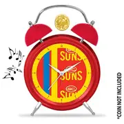 Gold Coast Suns AFL Twin Bell Musical Clock Money Box And Team Song