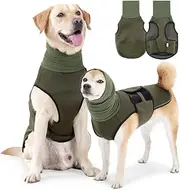 Generic Dog Anxiety Jacket, Medium, Army Green, Noise Blocking & Ear Protection, Casual, Spring, Autumn