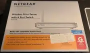 Netgear WGPS606 54 MBPS Wireless Print Server 4 Port Switch NEW