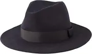 [WITHMOONS] Wool Felt Fedora Classic Panama Hat Band Wide Brim GN61297