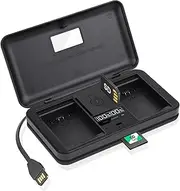 DMW-BLK22/BLF19E Battery Charger with Card Reader Compatible Panasonic Lumix DC-S5, DC-S5 II, DC-S5 IIX, GH5 II, GH6, S5II, S5IIX, S5M2, S5M2X, GH5M2