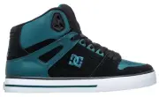 DC Pure High Top WC Dark Teal Black Mens Suede Skate Trainers