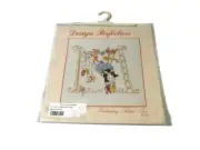 VTG Craft Kit Printed Crewel Embroidery Child Marionettes Puppets (No thread)