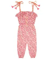 [Poupette St Barth Kids] Poupette St Barth Kids Astra floral jumpsuit Y 10 multicoloured