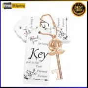 100 Sets Rose Flower Shaped Keys Wedding Favors Gift for Guest Bulk Skeleton