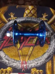 SuzueHigh Flange Front Hub Blue Old School BMX 36 Hole Nutted OG