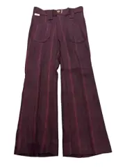 Vintage NWT Farah Custom Stripe II Slim Flare Pants Size 6 Slim Maroon #452 780