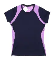 Smartwool L17123 Women's Merino 150 Baselayer Colorblock SS Navy Top Size Large