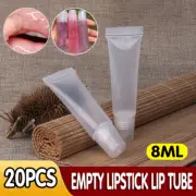 20PCS Clear Lip Gloss Squeeze Bottles 8ml Empty Lipstick Lip Balm Tube Container