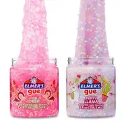 Elmer's Gue Premade Animal Party Scented Crunchy Slime and Bingsu Bead Slime
