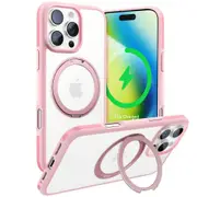 Torras iPhone 16 Pro Max (6.9") Ostand R Fusion Spin Case - Pink All in One: Magnetic / Stand / Ring Holder - 360 Spin [X00FX1884]