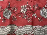 1Scalamandre fabrics 30" by 30"- LE GINGEROLE-hand Printed Union, Laquer&Red