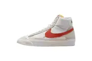Mens Nike Blazer Mid 77 Pro Club Remastered White/ Orange Athletic Shoes