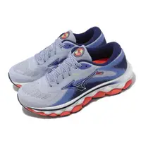 在飛比找ETMall東森購物網優惠-Mizuno 慢跑鞋 Wave Sky 7 女鞋 藍 橘 頂