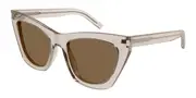 Saint Laurent SL 214 KATE 032 Men's Sunglasses Brown Size 55