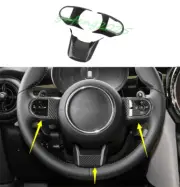 For 2022 Mini Cooper F55 F56 Dry Carbon Fiber Steering Wheel Moulding Cover Trim (for: Mini)