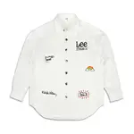 [稀有品] LEE X KEITH HARING 經典普普風刺繡 米白色單寧牛仔襯衫 鏡面電鍍黑鉻釦 2XL號