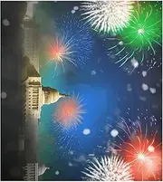 Caihoyu Refrigerator Magnet Cover Decorative Magnetic Dishwasher Front Door Cover Sticker for Home Kitchen Decor, 23x26 Inch American Day Carnival White House Fireworks Celebration Balloon Festival Ce