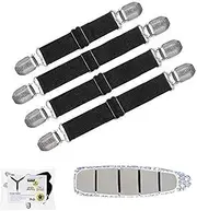 GOODTIMES Ironing Board Cover Clips, Adjustable Ironing Board Pad Braces Fasteners Mini Suspenders - Keep Cover Flat and Secure Tention Clips
