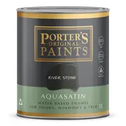 Porter's 1L River Stone Aquasatin Enamel Washable Paint