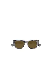 Gucci Eyewear Square Frame Sunglasses 51 Grey Light Blue Brown