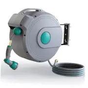 Retractable Garden Hose Reel,1/2 in x 65 ft Wall Mounted Hose Reel, with 10-