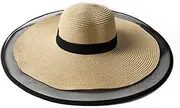 [FQDFAYEE] Womens Sun Hat Straw Sun Hat Wide Brim Sun Hat Foldable Beach Hat Sun Hat Wide Brim Straw Hat (Color : C)