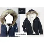 A&F ABERCROMBIE&FITCH真品SHERPA-LINED JACKE 熊寶寶毛麋鹿長板連帽外套-深藍