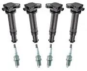 Tested Ignition Coils Boots & Spark Plugs for Kia RIO 8pc Kit 06-11 (for: Kia)