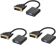 OSALADI 3pcs to Converter Cable Male to Female Adapter for Tv Computer Laptop High-Definition Pin Black Video Adapter Signal Transmission