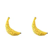 2x Kas Kids Banana Plush Toy Childrens Soft Cuddle Stuffed Animal 45x20cm Yellow