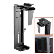 Under Desk CPU PC Mount Holder Adjustable Computer Tower Case Rotate Home Office