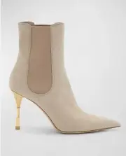 Balmain Pointed Toe Sculpted Heel Ankle Boots 38.5,38,37,37.5,39,40,36MSRP$1,550
