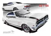 Monaro HK HK MONARO ERMINE WHITE A1 STRETCHED CANVAS (HC72)